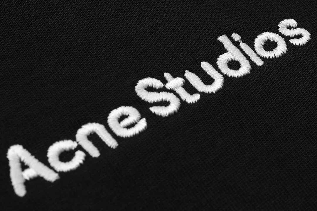 Acne Studios 2026 New Arrival logo Same Style t 100％ 32 ：Black Size：XS S M L
